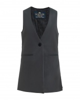 Удлиненный серый жилет Gulliver, школьная форма для девочек  фото, kupilegko.ru